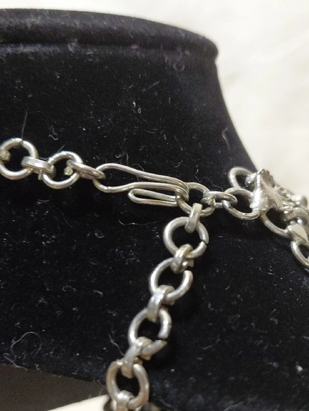 Antique Silver-Tone Tribal Bell Festoon/Bib Necklace